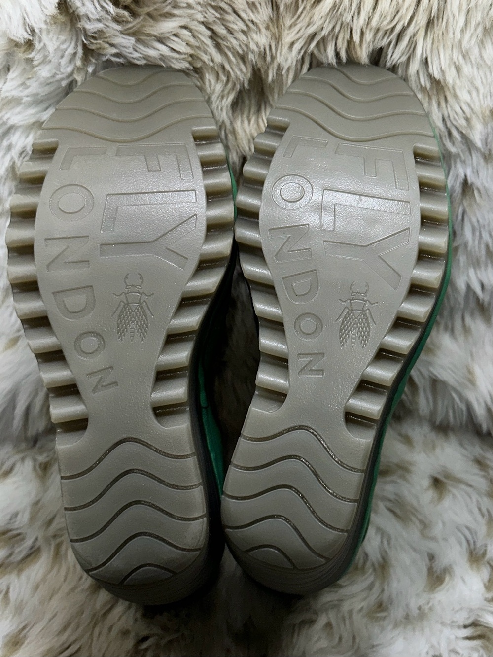 FLY London Yala Green Leather Cutout Wedge Sandals Mary Jane EU 37 (US 6.5)NWT - Picture 7 of 8